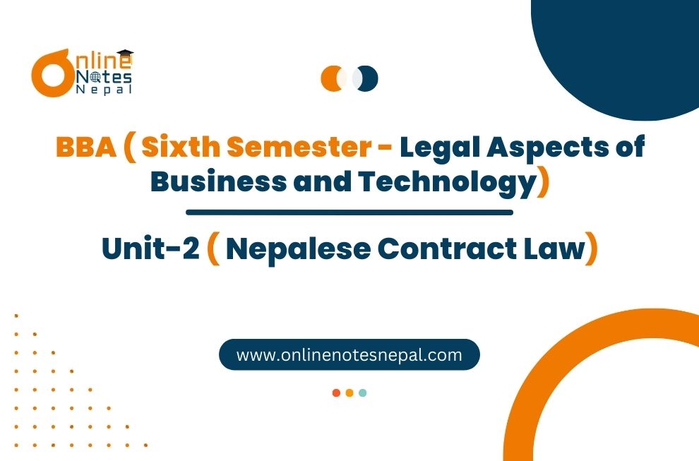 Unit 2: Nepalese Contract Law
